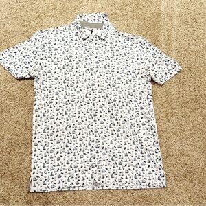 AndersonOrd Performance Polo Shirt Small Nautical Print Golf Top